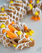 Close up of gingerbread dragon texture and details