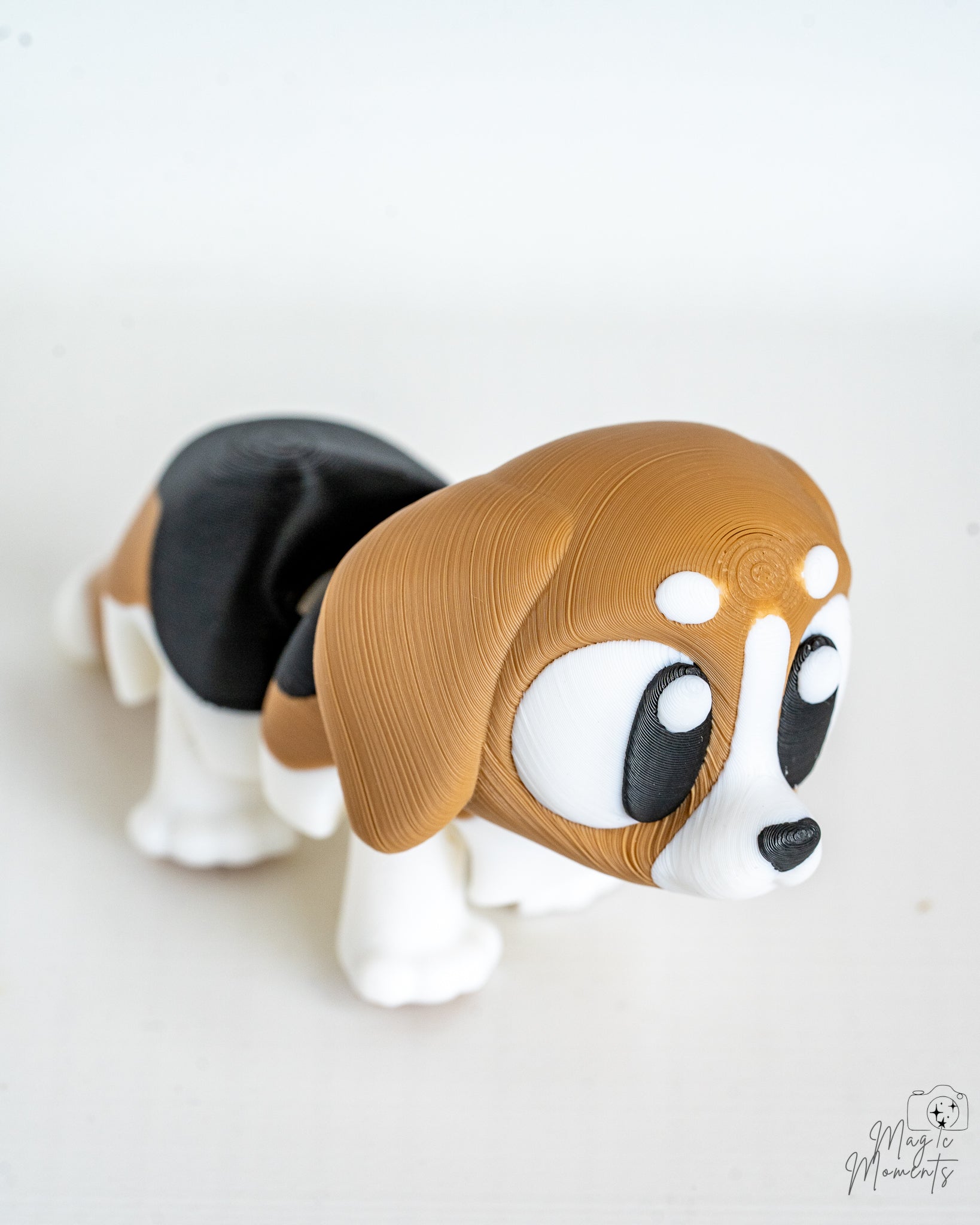 Articulated Beagle Dog Figurine - Cute Beagle Puppy Decor