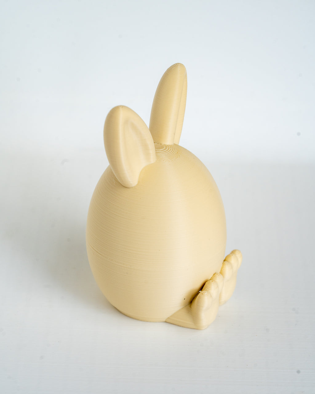 Bunny egg container viewed from side