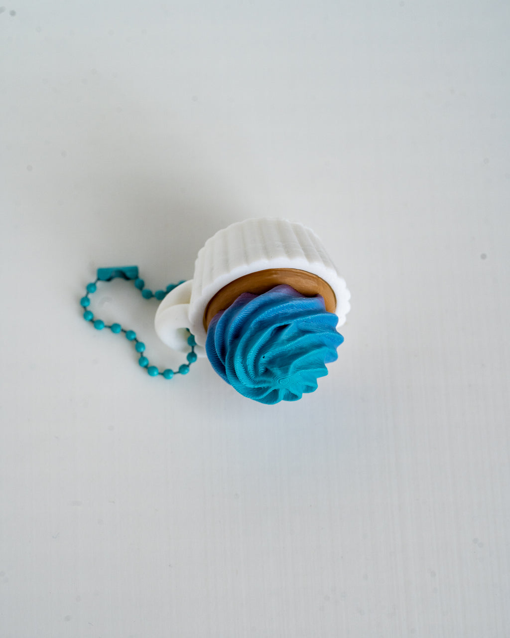 Birthday Cupcake Clicker Keychain - 3D Printed Desk Accessory