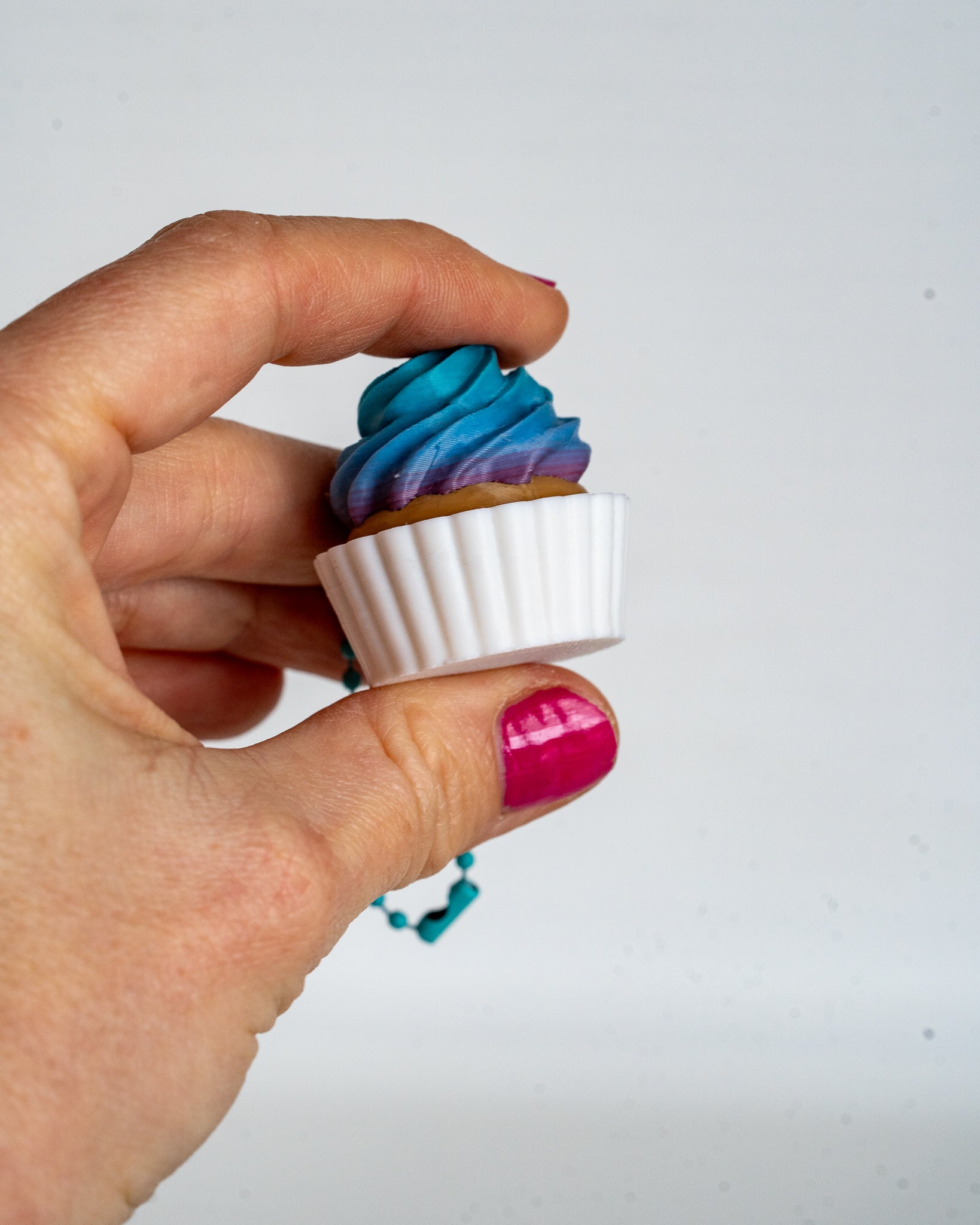 Birthday Cupcake Clicker Keychain - 3D Printed Desk Accessory
