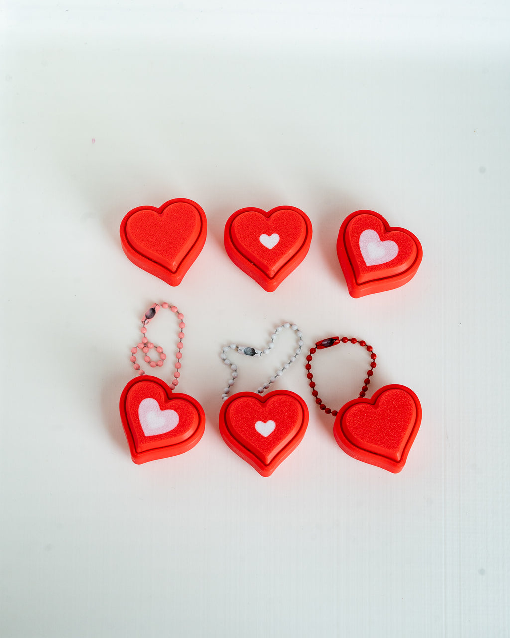 Heart clicker collection with Valentine themed red heart designs