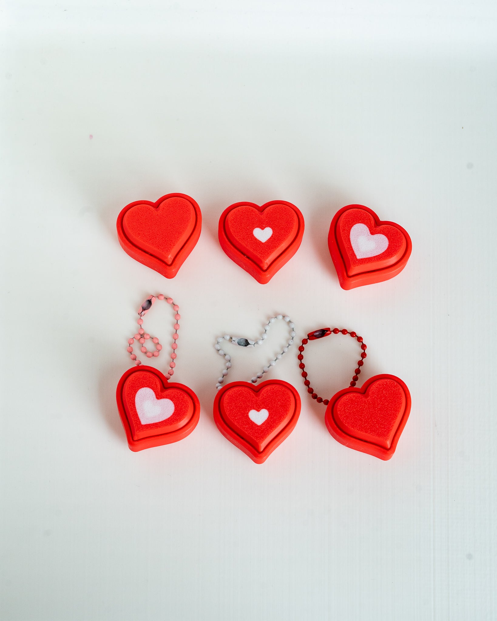Heart clicker collection with Valentine themed red heart designs