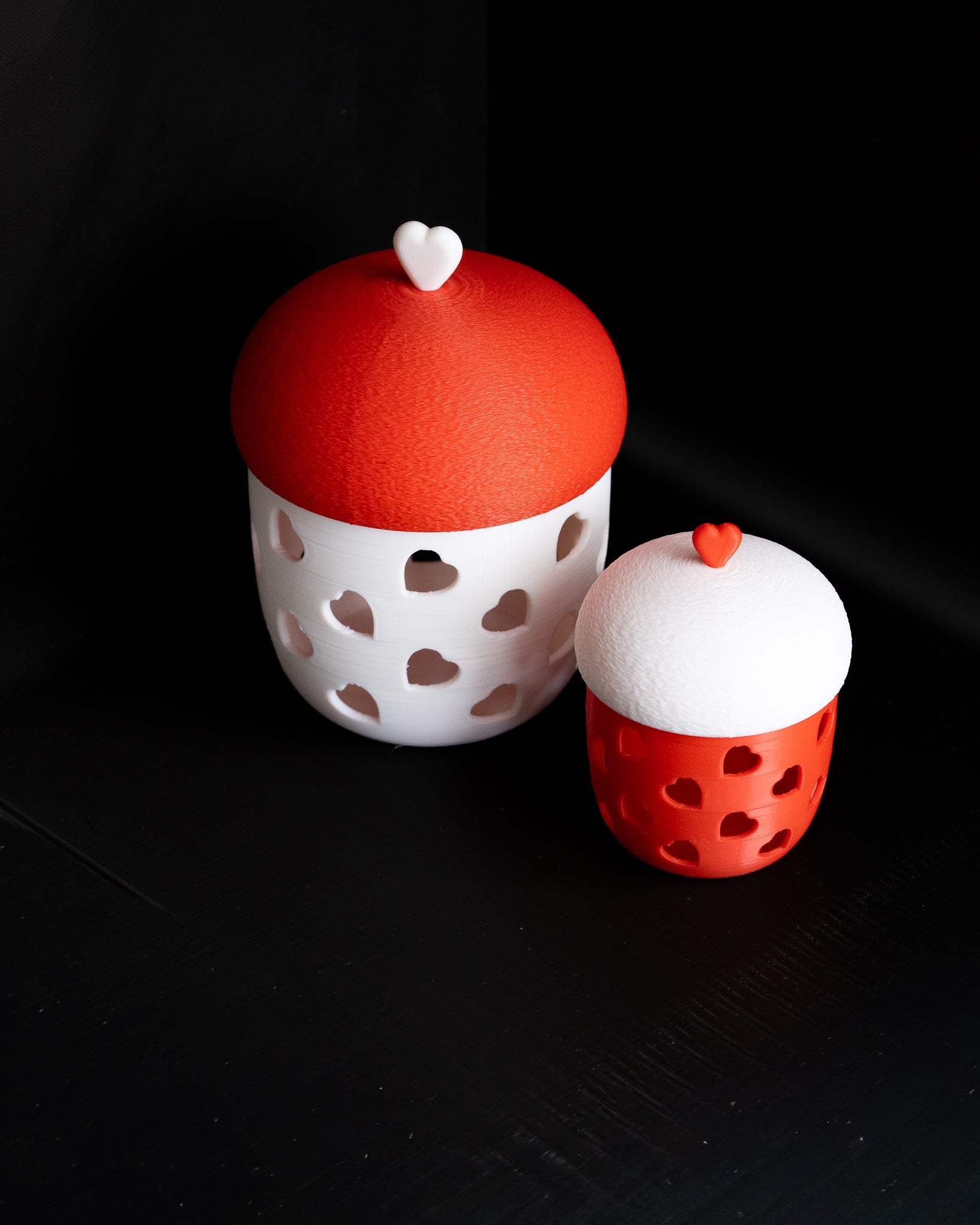 heart cutout tealight holders
