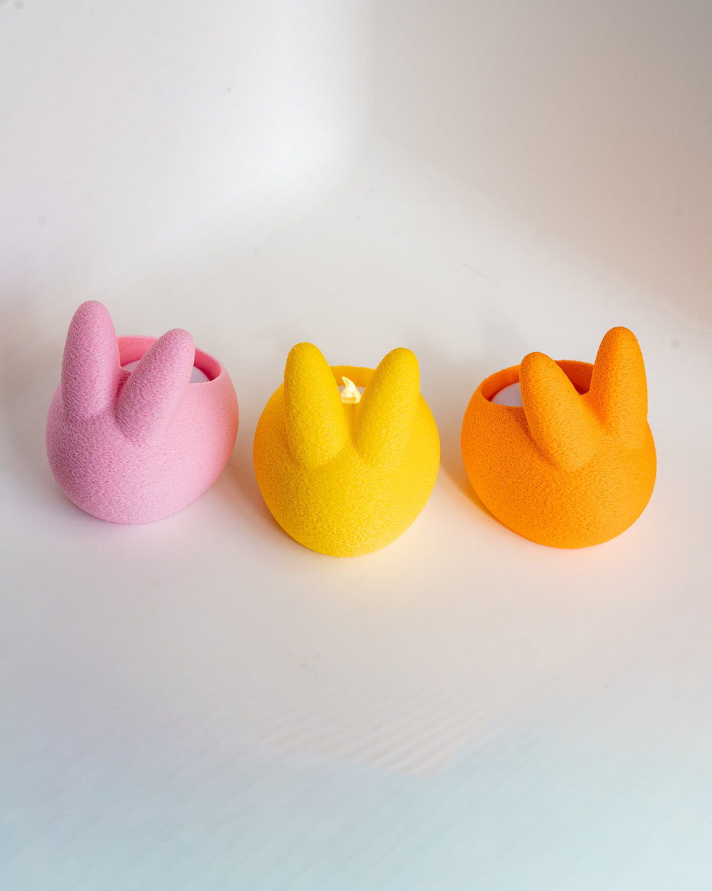 bunny tealight holder easter decor 3d printed candle holder