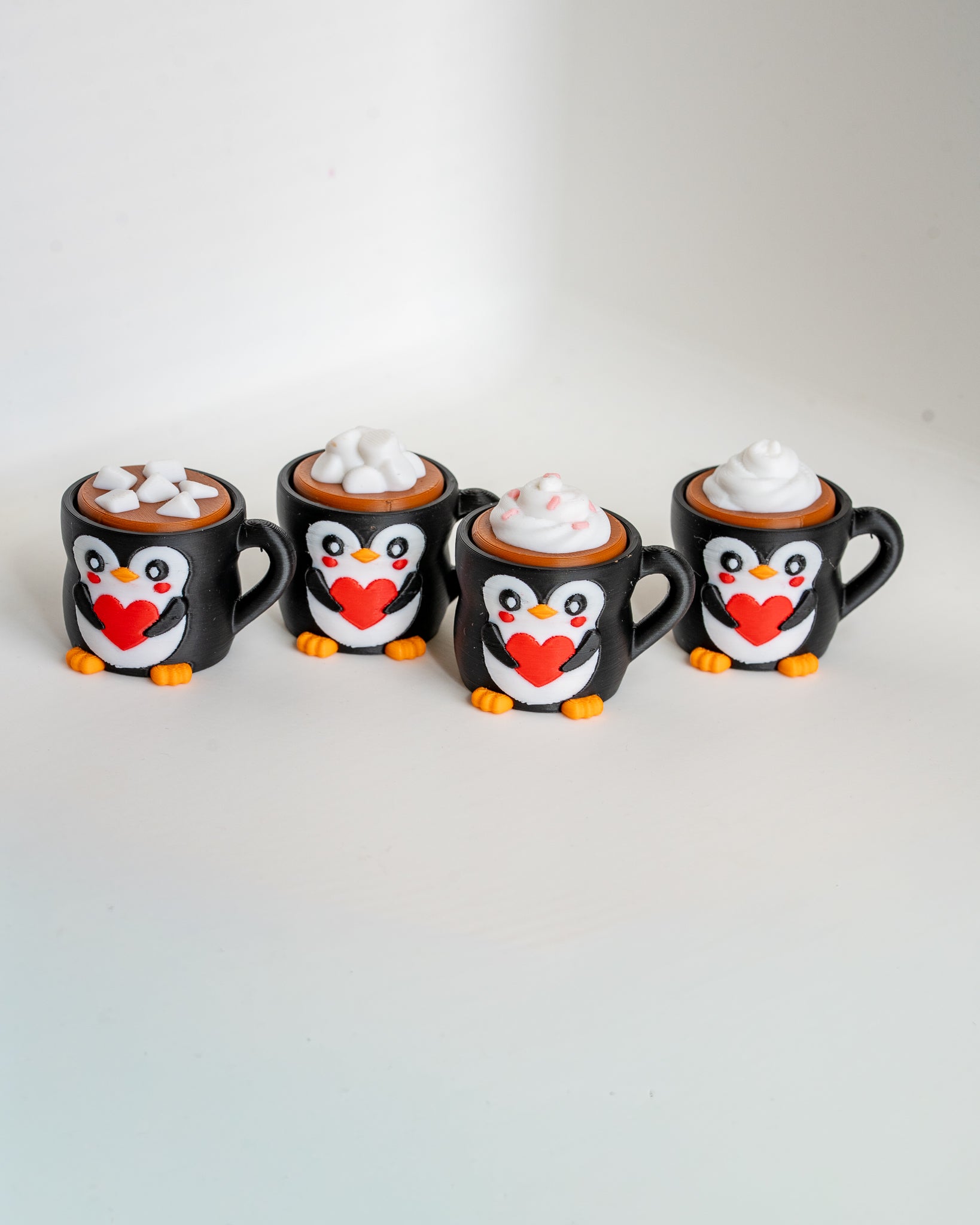Penguin Mug Clicker - 3D Printed Penguin Fidget Desk Gadget