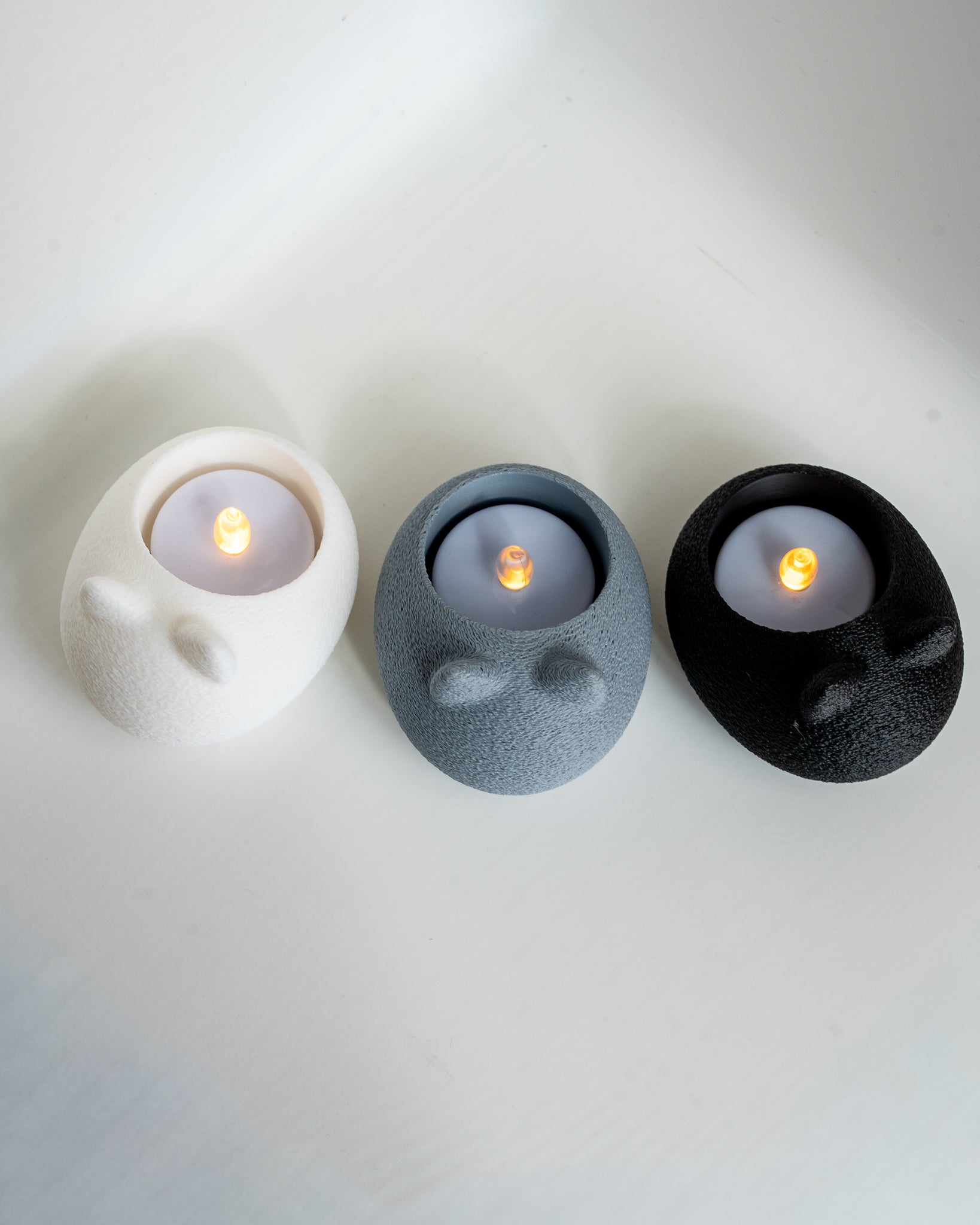 modern cat tealight holders