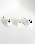 Cute ghost dog figures in different colours
