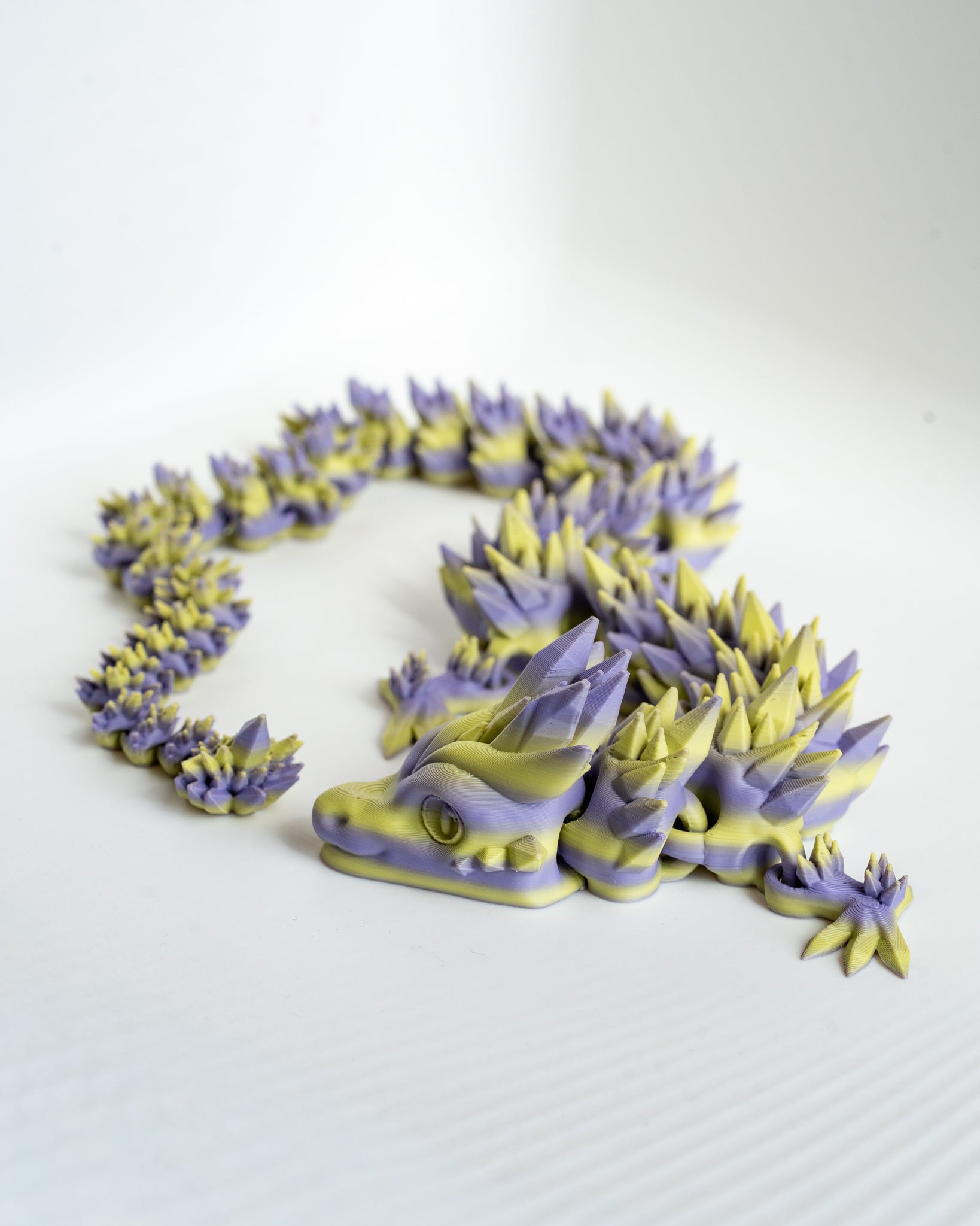 Detailed articulated dragon with flexible segmented body