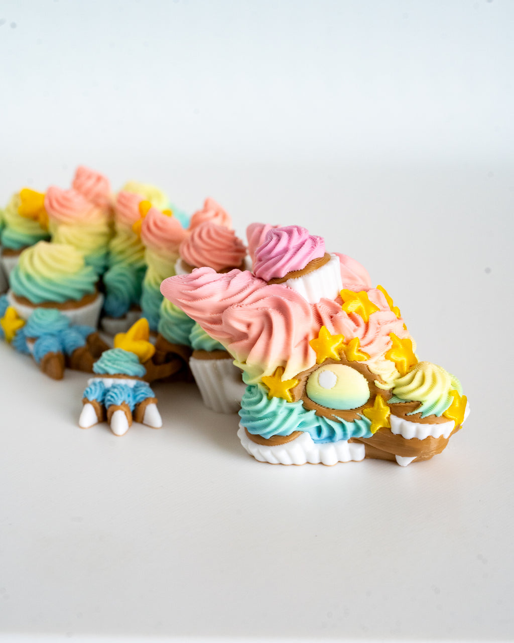 fantasy dragon cupcake design articulated body