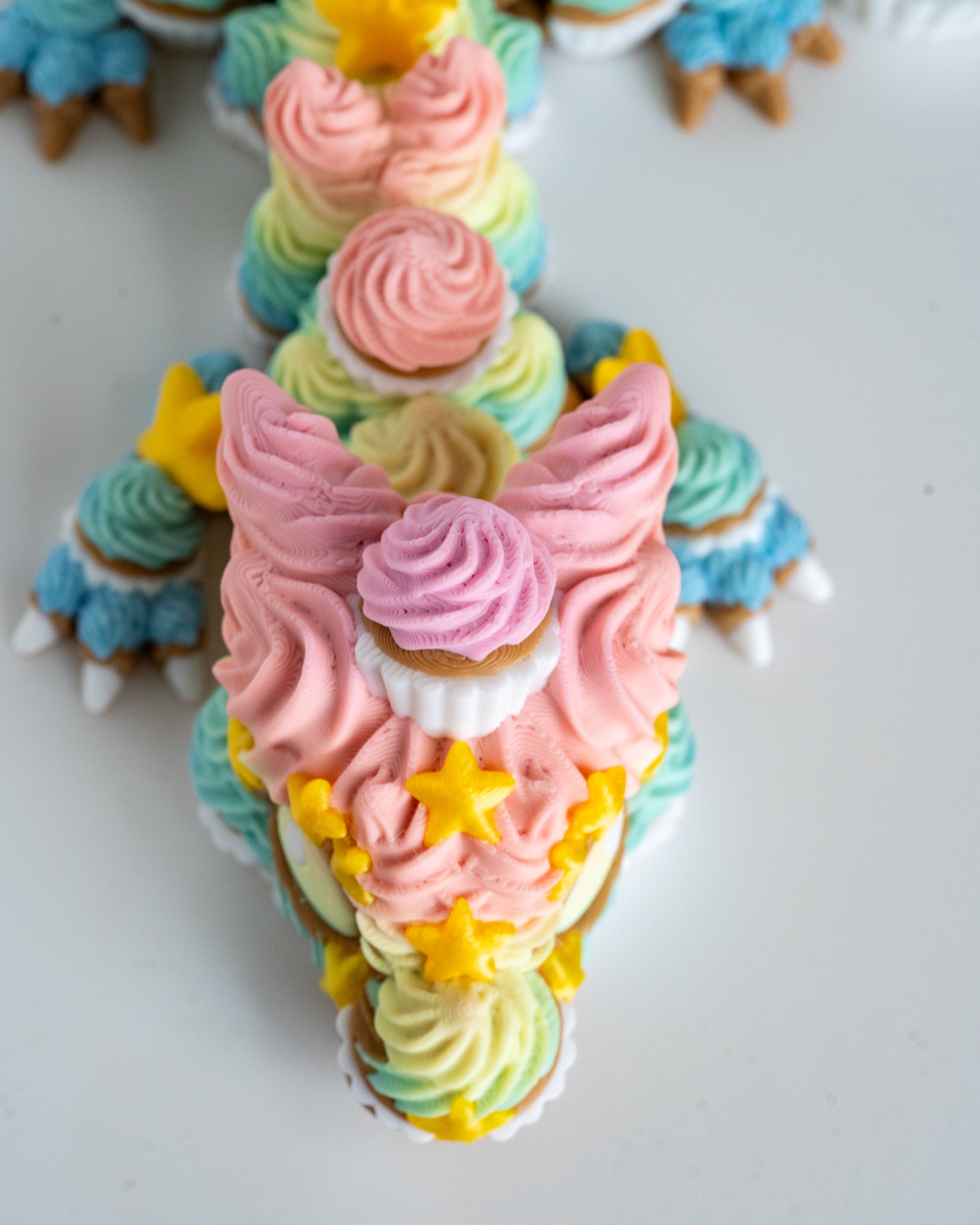 birthday cupcake dragon 3d printed articulated figure