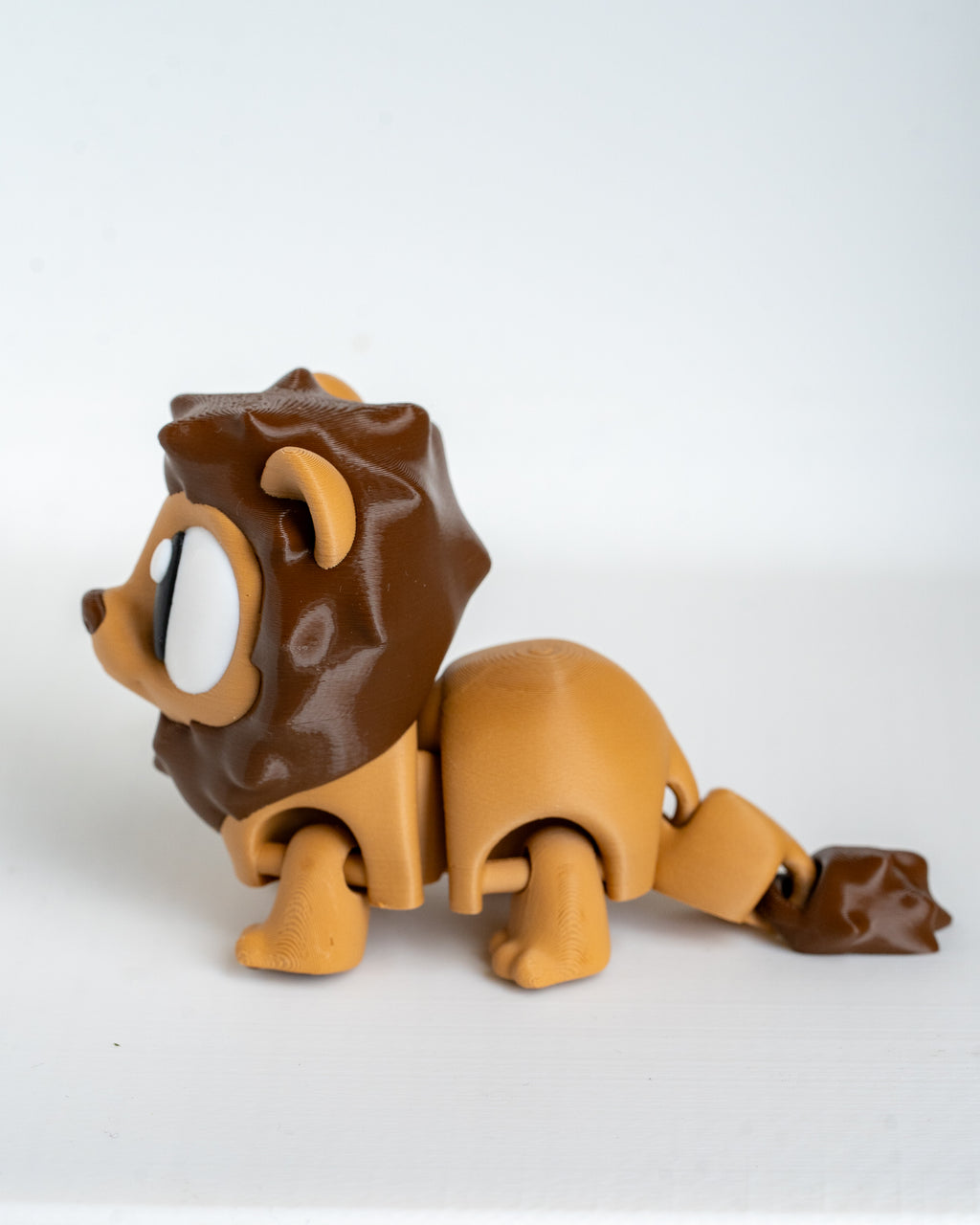 Cute lion decorative figure viewed from side