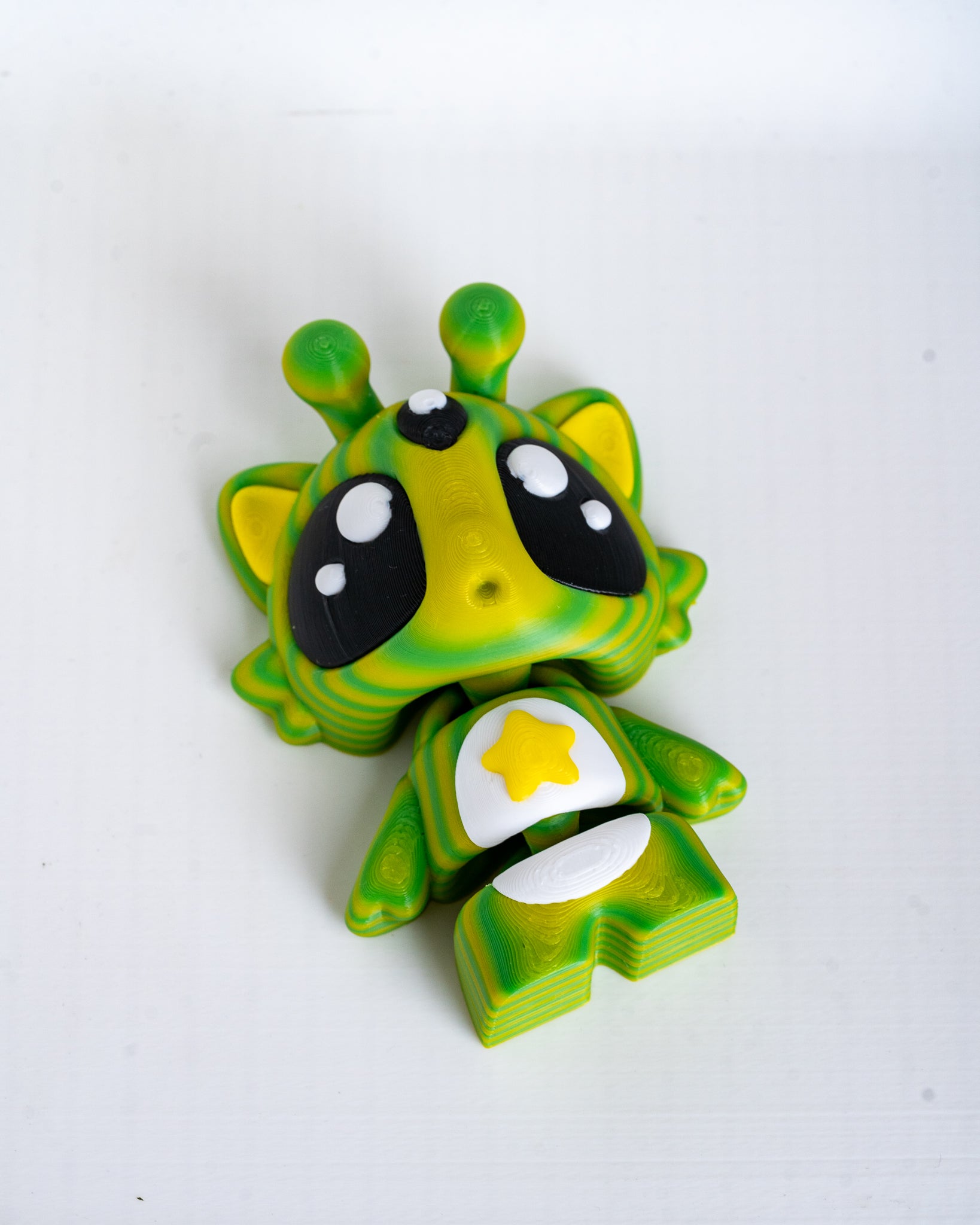 Alien Cat Figure 3D Printed Articulated Cute Space Cat Decor Gift