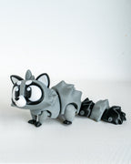 Cute raccoon decorative figure viewed from angle