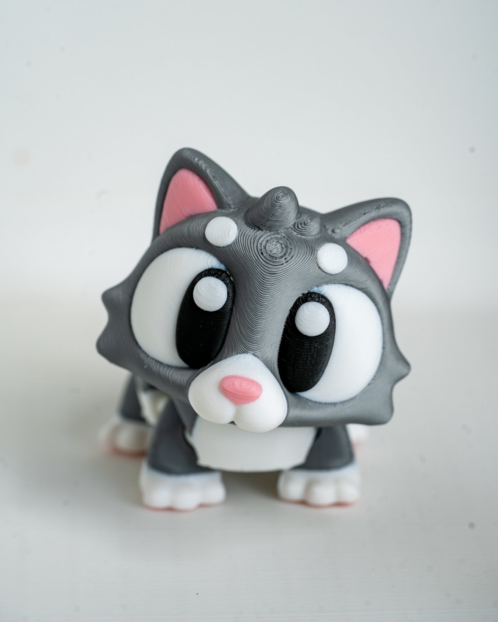 Articulated Cat Figure 3D Printed Cute Cat Decor Desk Pet Gift