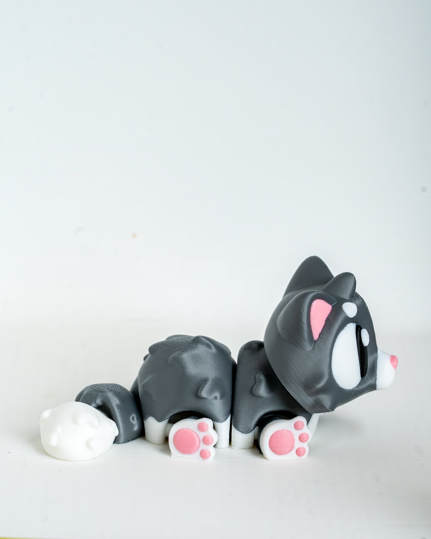 Articulated Cat Figure 3D Printed Cute Cat Decor Desk Pet Gift