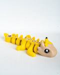 yellow articulated banana dragon 3d printed flexi dragon figure