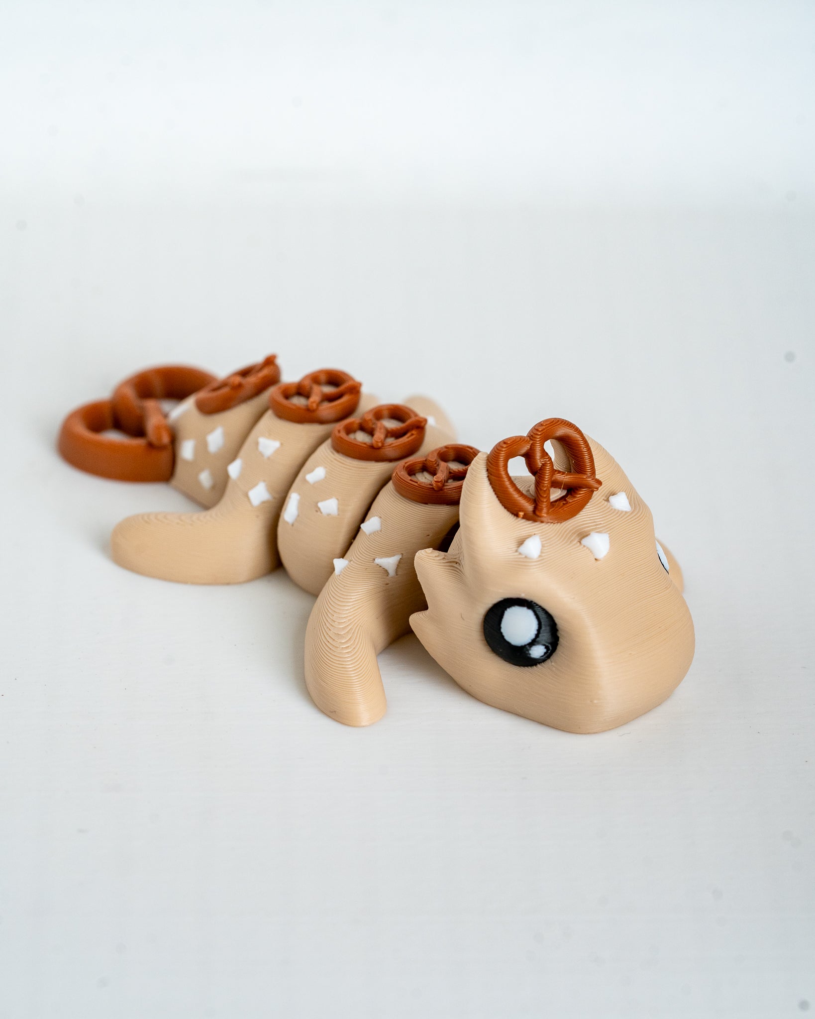 pretzel dragon figurine 3d printed articulated dragon