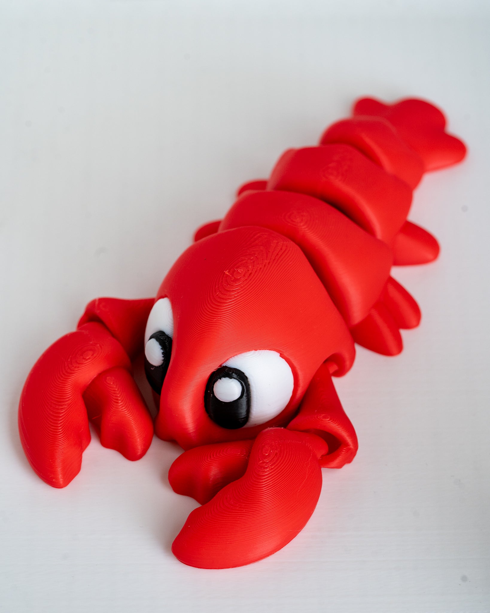 Lobster figure viewed from angle