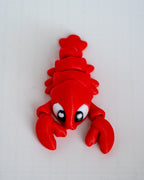Top view of articulated lobster figure