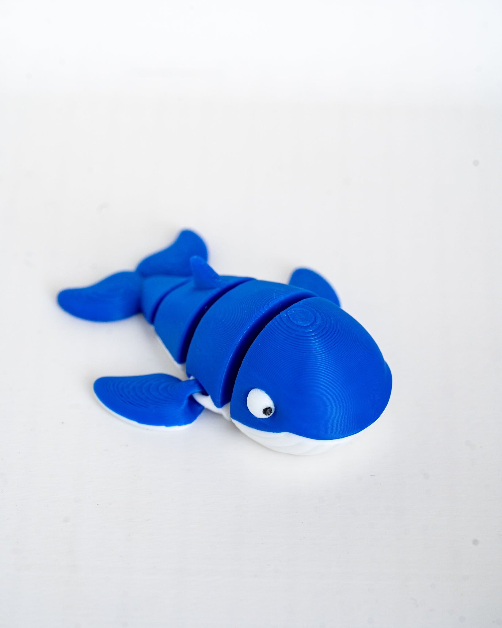 Blue whale figure viewed from side