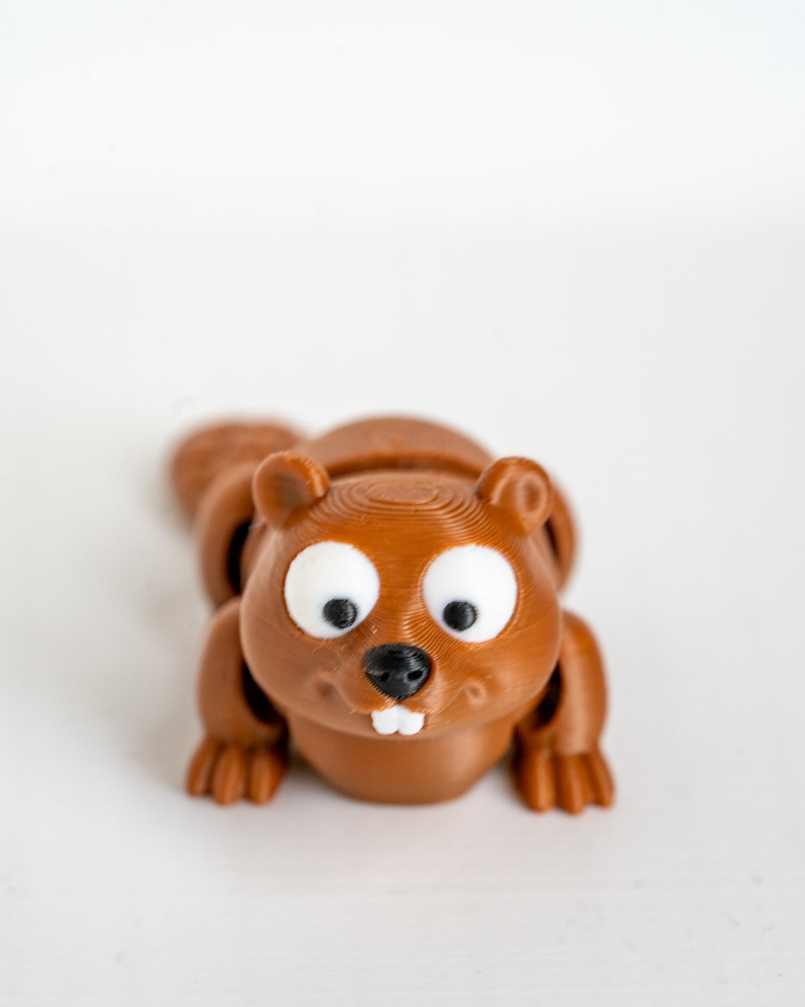 Beaver with Log Cabin 3D Printed - Cute Woodland Decor