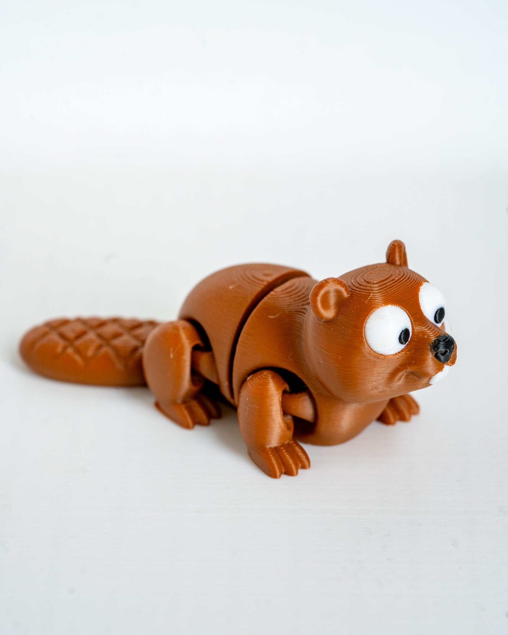 Beaver decorative figure viewed from side