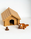 Beaver house decorative container with beaver figure