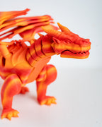 Close up of orange dragon face