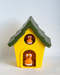 Robin bird house decorative container with robin figures