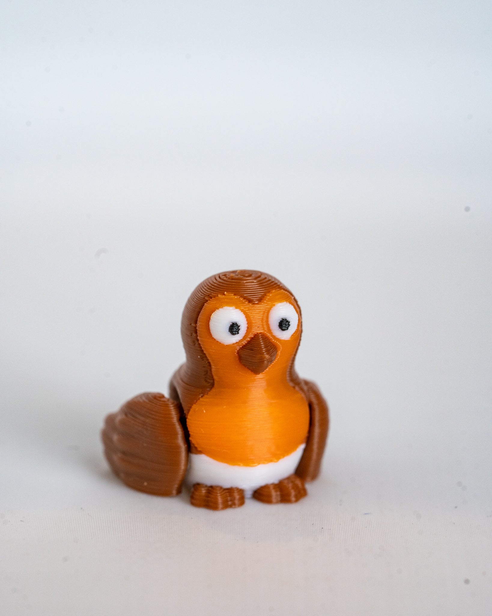 Cute robin figure viewed from front