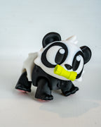 Cute panda decorative figure viewed from angle
