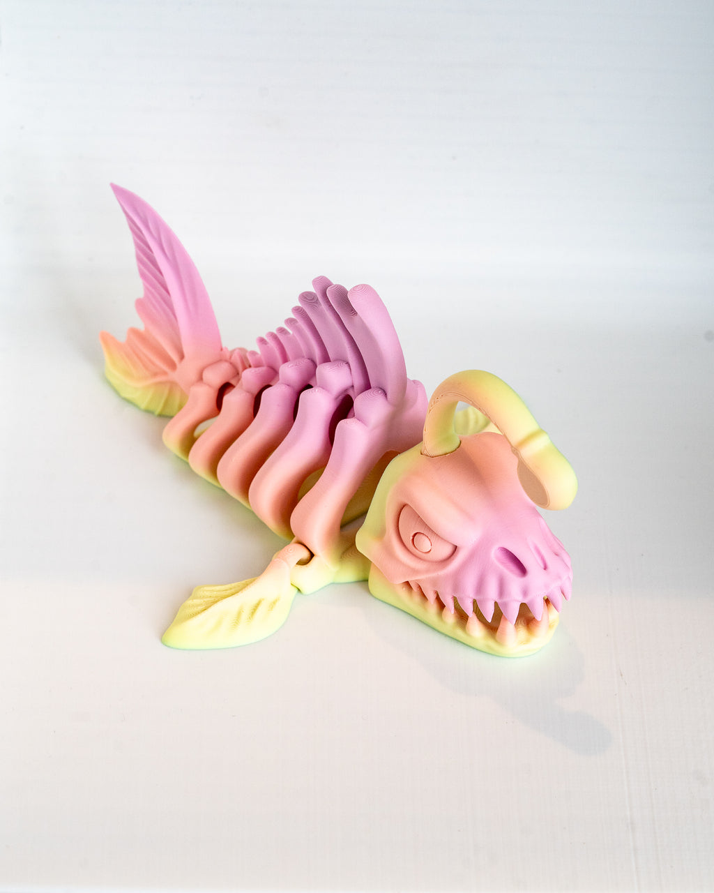 Articulated Anglerfish Skeleton 3D Printed Flexi Sea Creature