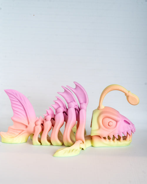 Articulated Anglerfish Skeleton 3D Printed Flexi Sea Creature