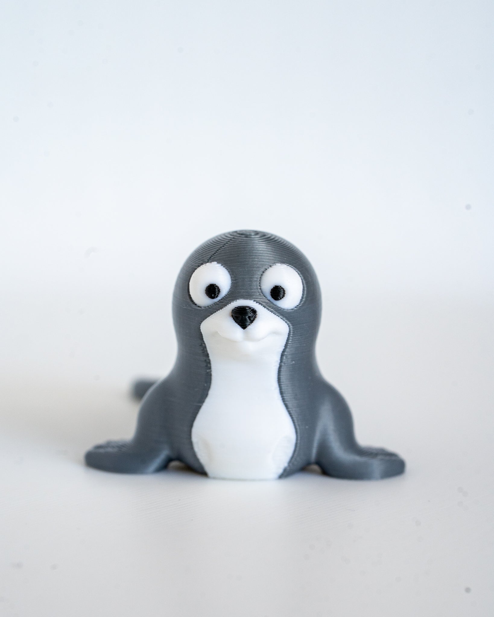 Cute seal figure viewed from front