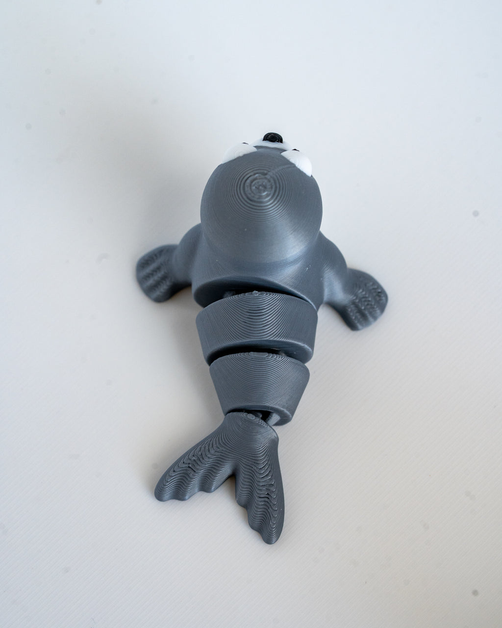 Articulated seal figure viewed from above