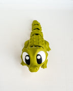 Top view of crocodile decorative figure