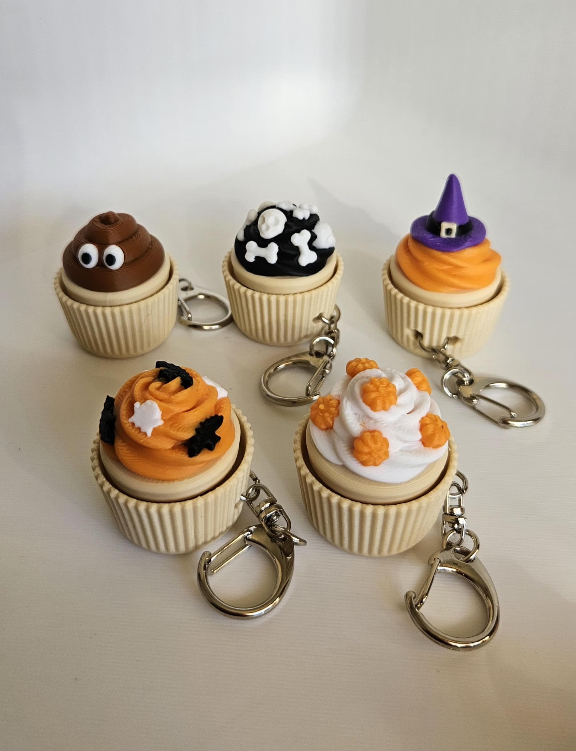 halloween cupcake clicker keychain collection spooky sensory fidgets