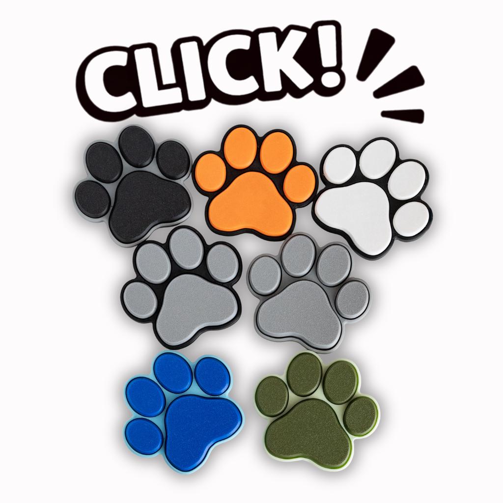 paw print fidget clickers