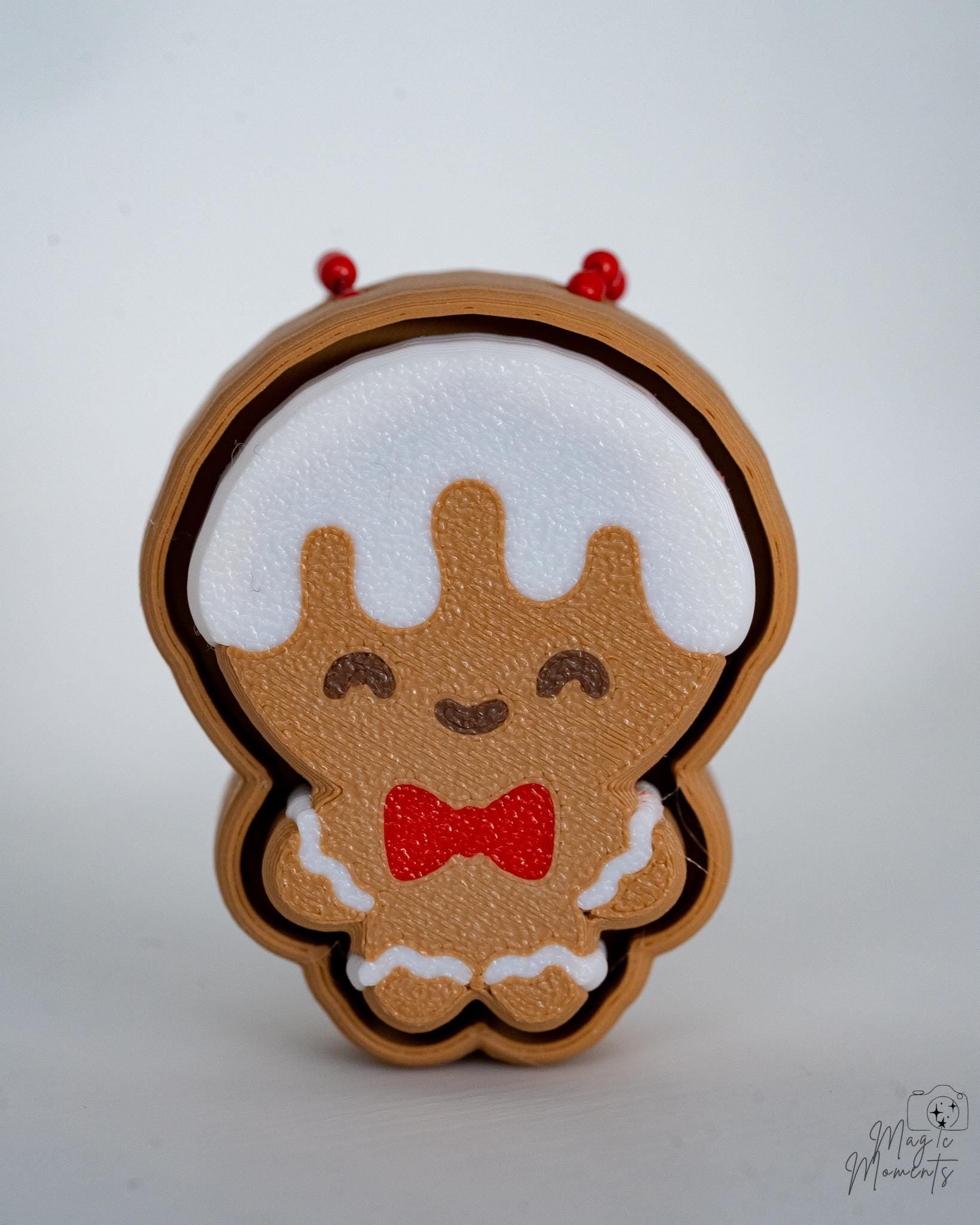 gingerbread man clicker keychain