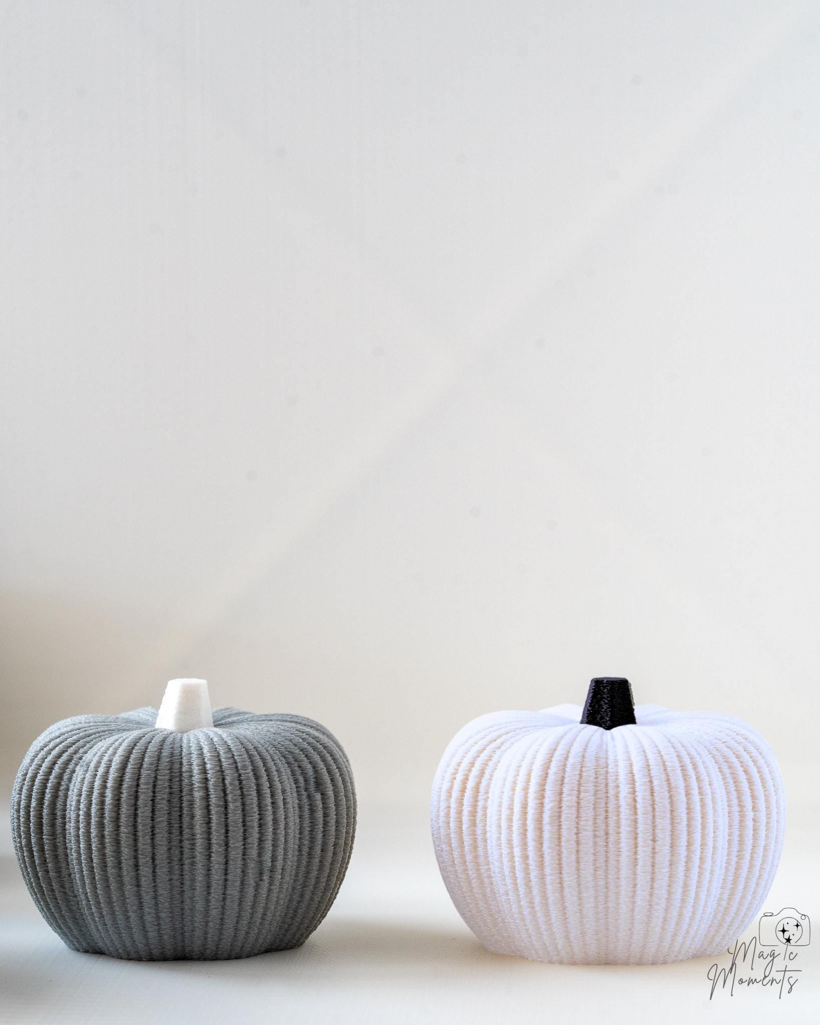 minimalist fuzzy pumpkin decor set 3d printed fall decoration
