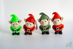 cute christmas elf figurine set 3d printed decor
