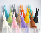 pastel easter bunny collection 3d printed rabbit figurines set