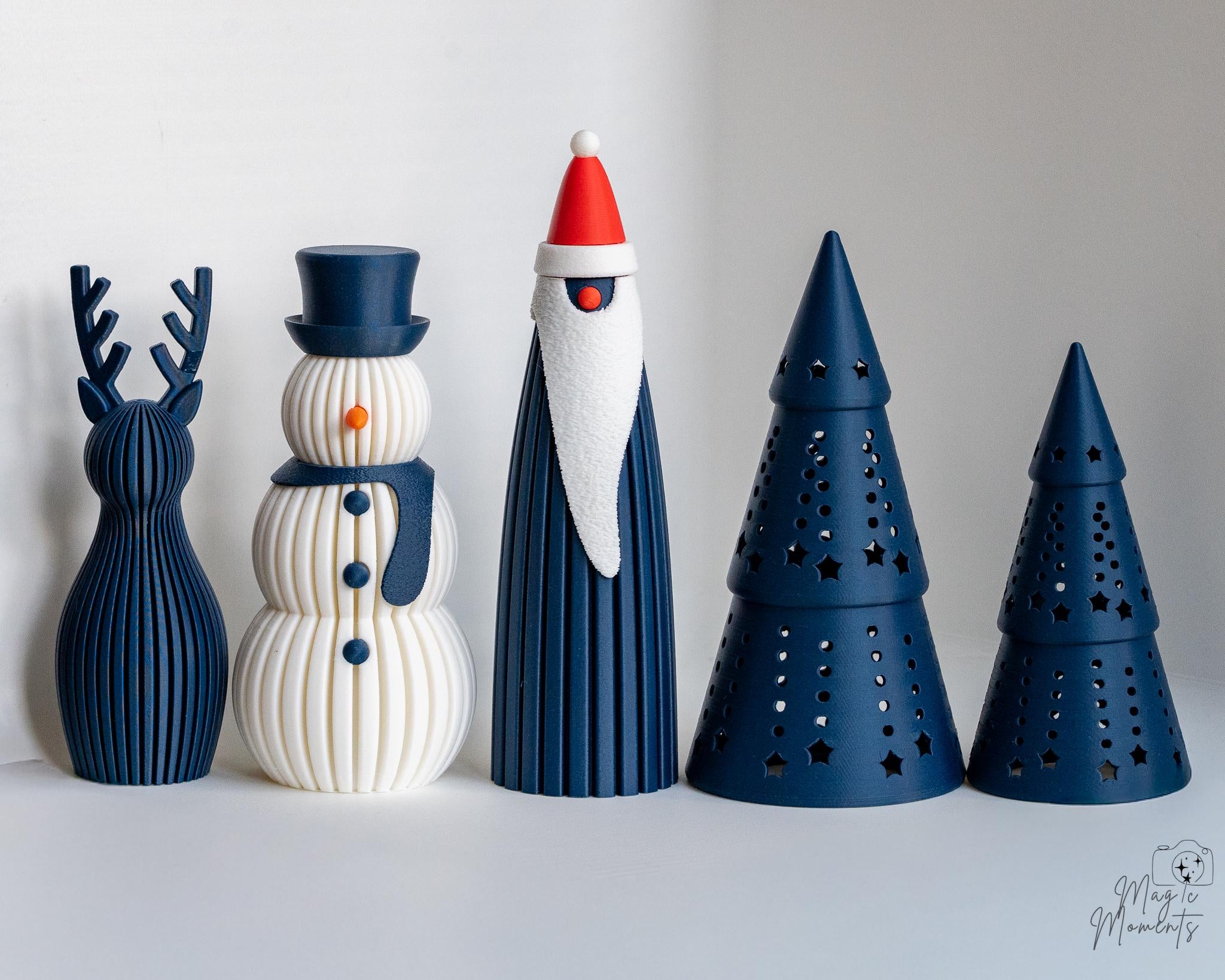 blue and white christmas decorations