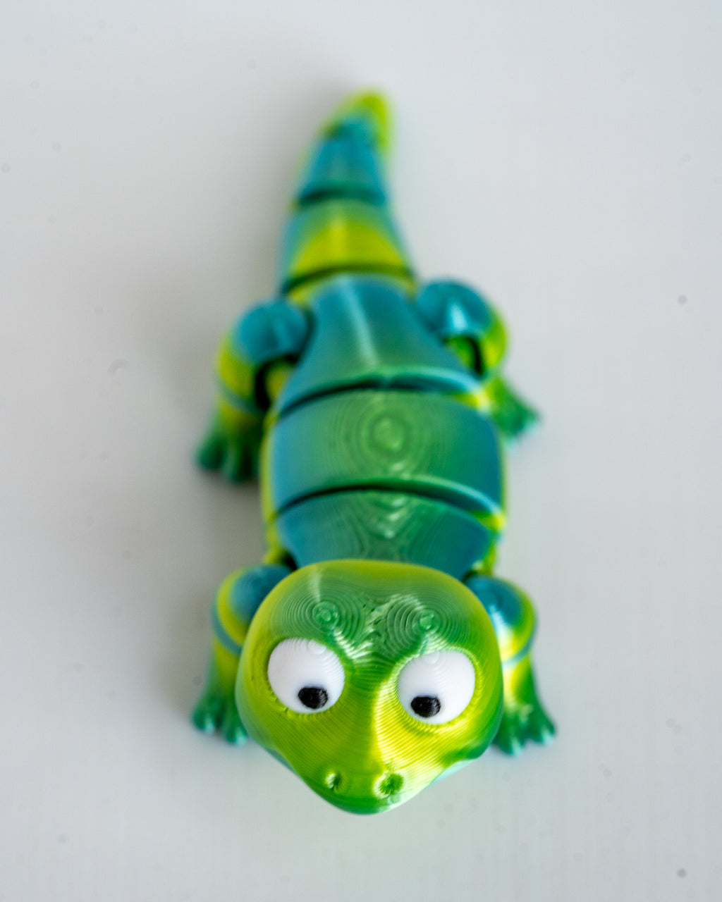 Cute lizard decorative figure close up