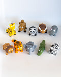 Safari animal figures group display