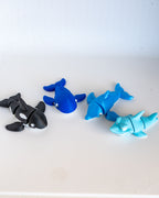 Sea animal decorative figure set orca dolphin whale shark 