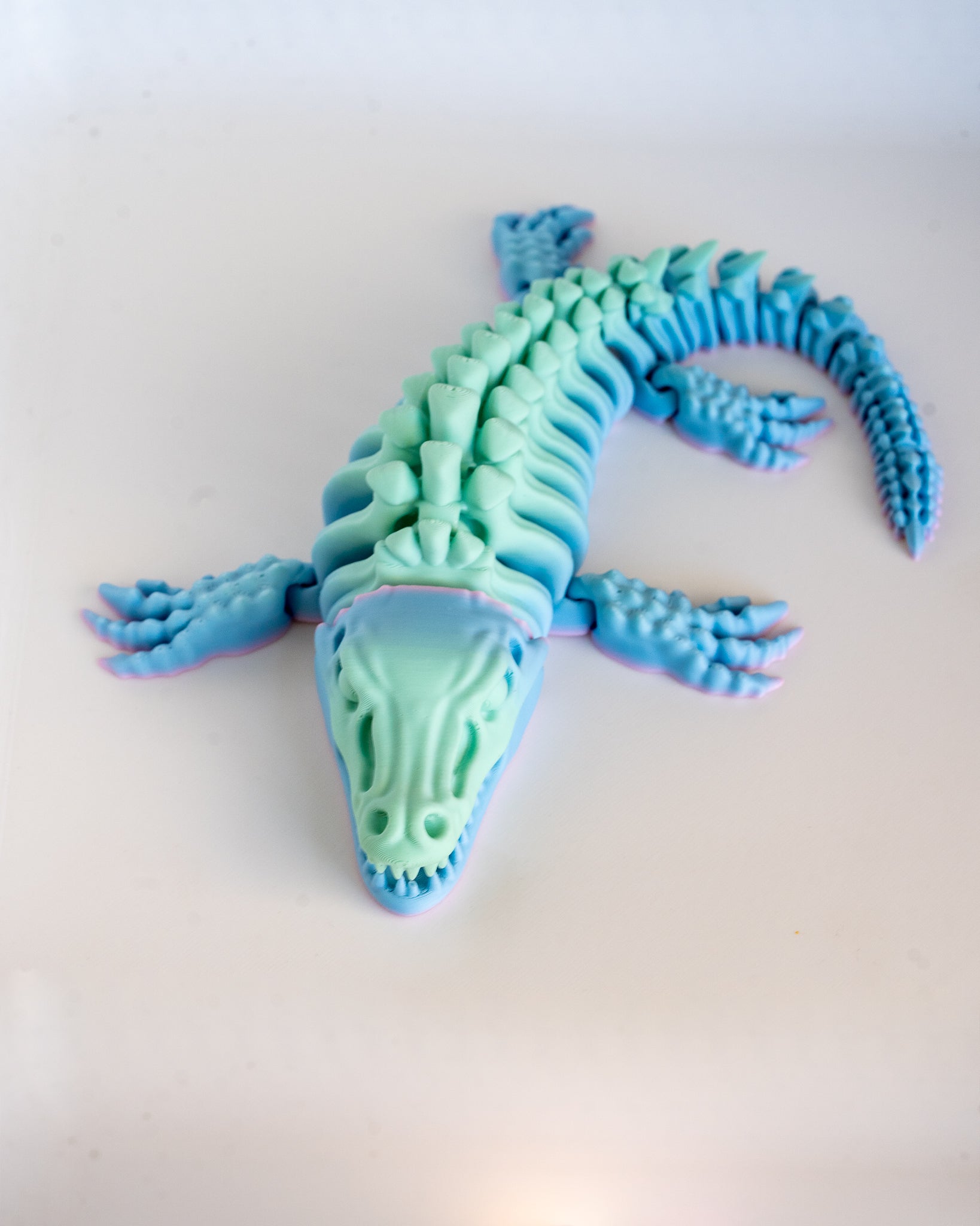 Articulated mosasaurus skeleton figurine