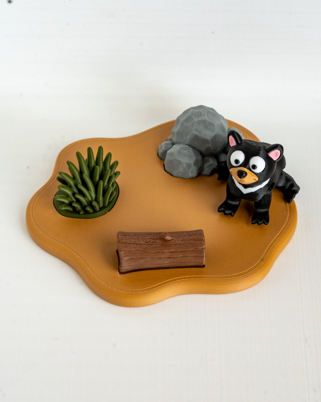 miniature animal habitat display