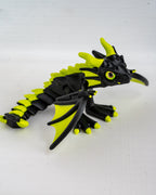 Articulated neon dragon figurine in Neon Green and black colour